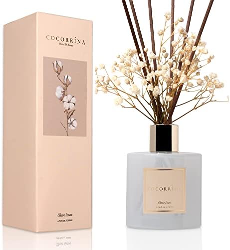 COCORRNA Reed Diffuser Set Fresh Clean Linen Scent