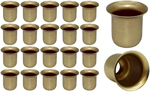 Creative Hobbies Brass Candle Holder Cups - Pack of 20