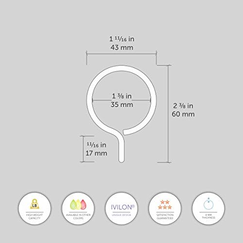 Ivilon Drapery Eyelet Curtain Rings - Warm Gold Set of 14 1