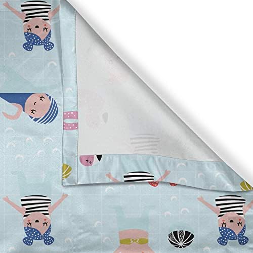 Ambesonne Summer Valance Tier Curtain 3Pc Set