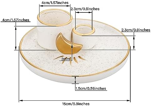 ZenBless Incense Candle Holder with Ash Tray - Gold