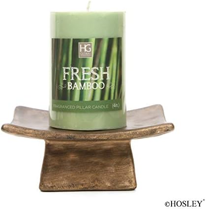 Hosley Square Ceramic Candle Incense Holders Set of 4 1