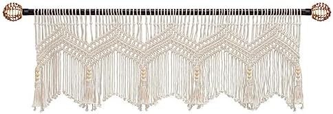 Boho Macrame Curtain Valance 52 x 21