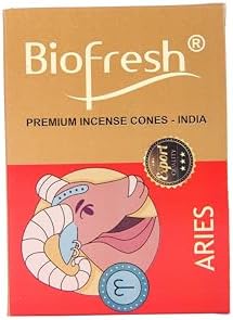 BIOFRESH Aries Incense Dhoop Cones - 40 Per Box Set of 5 1