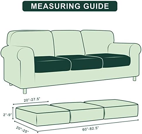 Hokway Reversible Stretch Couch Cushion Covers Set