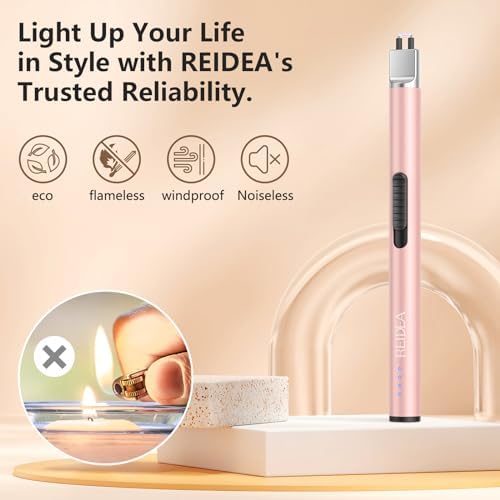 REIDEA S4 Pro Flameless Windproof Electric Lighter Rose Gold
