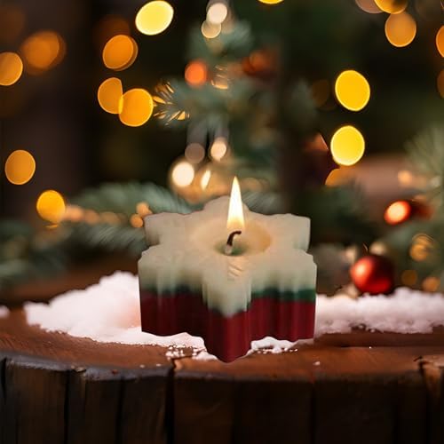 Festive Snowflake Christmas Candle With Box