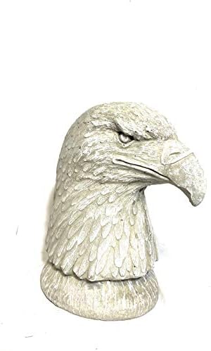 Solid Rock Stoneworks Bald Eagle Bust - 13in Tall Marble Tone