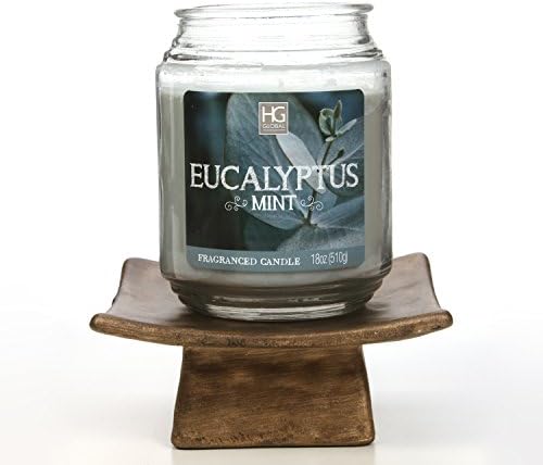Hosley Square Ceramic Candle Incense Holders Set of 4 1