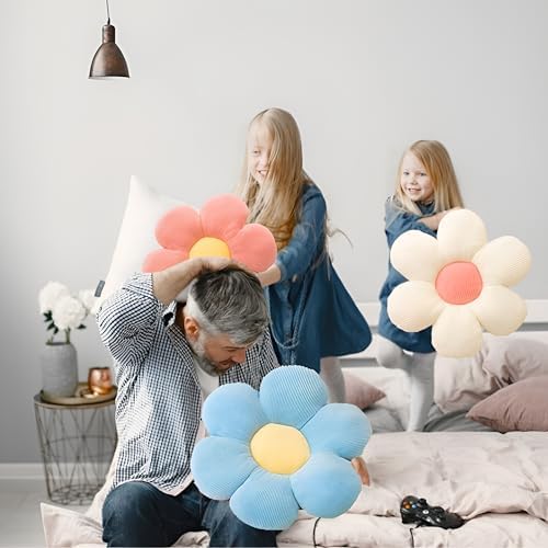CANGHI 3 Pcs Flower Shaped Throw Pillow Set