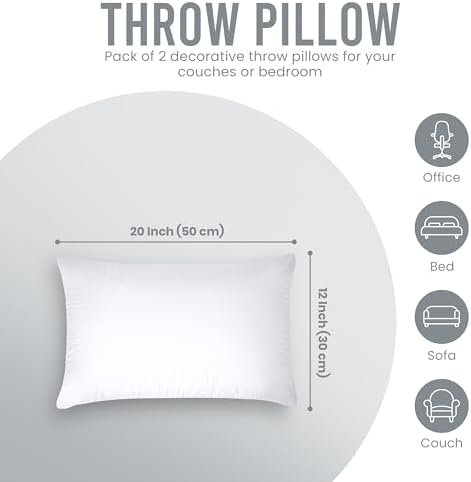 Utopia Bedding Throw Pillow Insert Pack of 2
