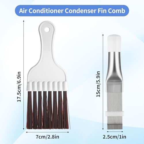 Opvixi Air Conditioner Condenser Fin Comb Set 2 Pcs Cleaning Tools
