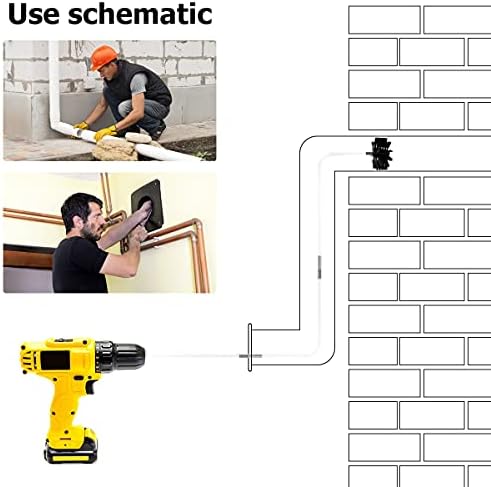 Abizarch 15FT Chimney Cleaning Brush Set 11pcs Duct Vent Kit