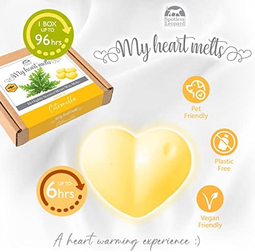 Spotless Leopard Citronella Wax Melts 16 x 5g Heart Shaped 1