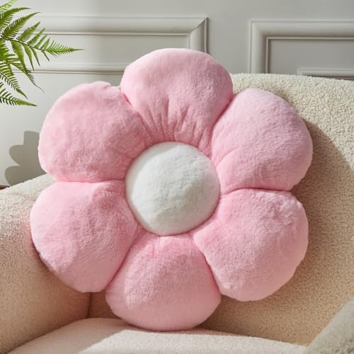 Pink Daisy Flower Shaped Throw Pillow 157In Soft Home Decor