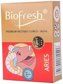 BIOFRESH Aries Incense Dhoop Cones - 40 Per Box Set of 5 1