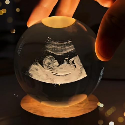 Customized 3D Ultrasound Crystal Ball with LED Light Base