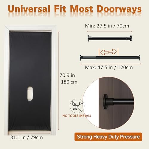 COHYVER Glory Hole Wall Door Kit Adjustable Door Curtain
