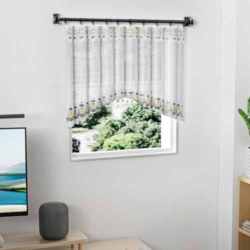 HAOYUNTE Small Tension Rod 18-36 Inch Black Curtain Rod No Drilling