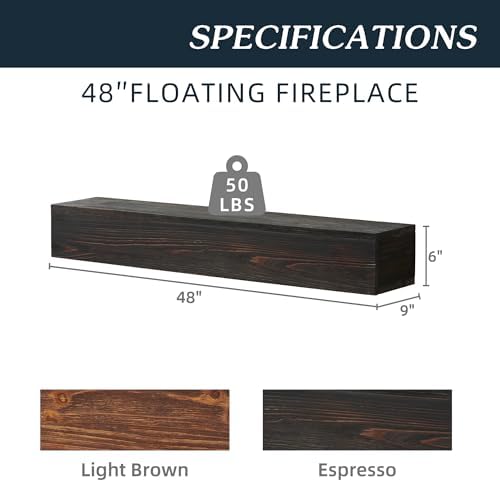 Create a Cozy Atmosphere with 48 Rustic Cedar Fireplace Mantel