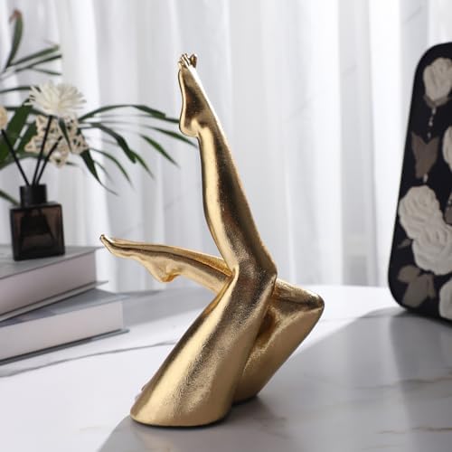 Zonsuli Golden Legs Sculpture Elegant Resin Decor