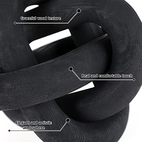 Yalikop 3 Link Wood Knot Decor - Black