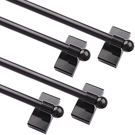 WLRocaille Adjustable Magnetic Rods 4 Pack Black 1