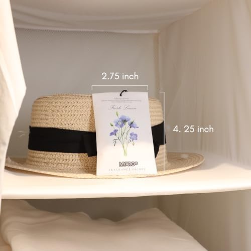 MYARO 12 Pack Linen Scented Sachets for Closets