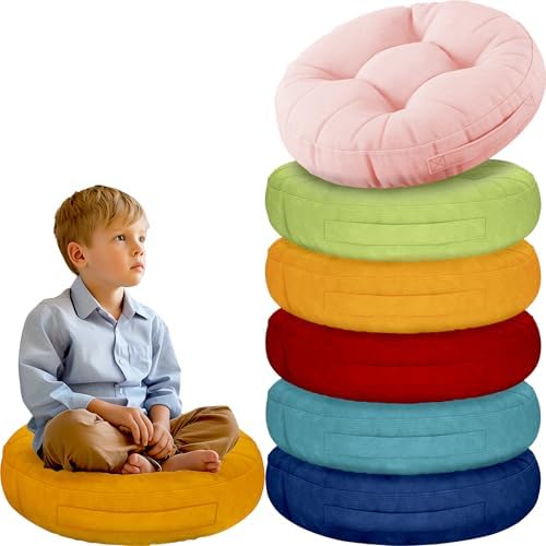 Degrees of Comfort 6Pcs Round Floor Cushions for Kids