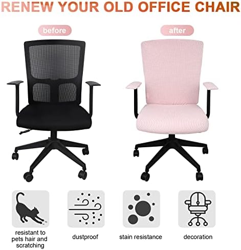 Tallew 4 Pcs Office Chair Covers Set for Rotating Chairs 1