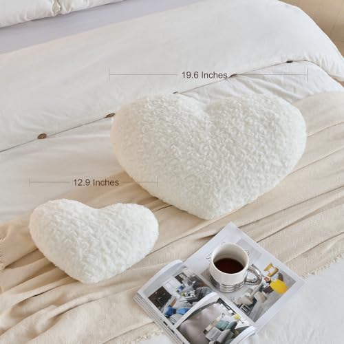 ZCNYCLAM Heart Pillow with Rose Design