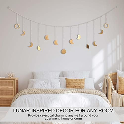 Brmeday Moon Phase Wall Decor with LED Light 1