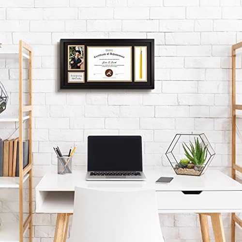 Golden State Art 11x22 Black Diploma Frame with Tassel Holder