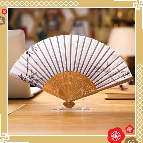Roowest 2 Pcs Foldable Acrylic Fan Display Stand
