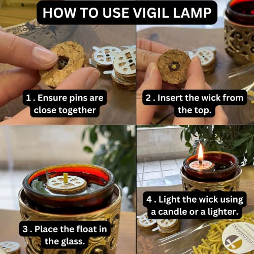 Beeswax Candle Wicks for Vigil Oil Lamps