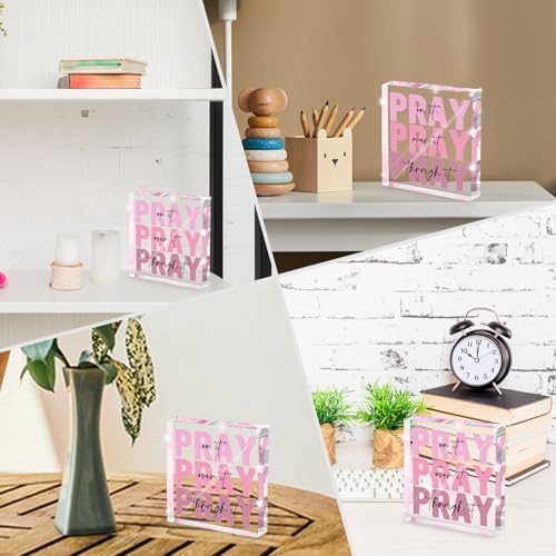 Pink Inspirational Bible Verse Wall Art for Women 1