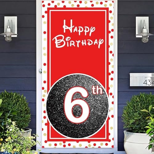 COOSOAR Cartoon Mouse Birthday Banner for Kids Party Decor