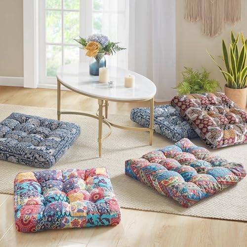 Codi Indigo Elephant Floor Pillow Set of 2 1