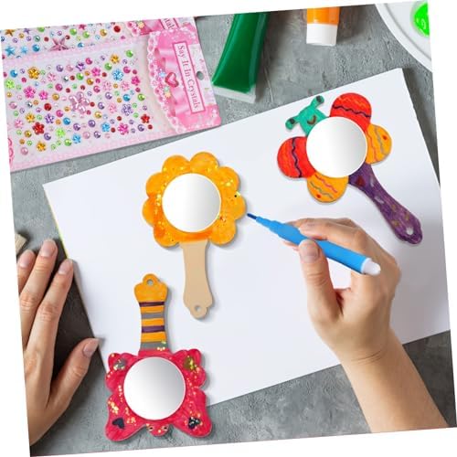 Veemoon Small Wooden Mirror Craft Decor Kit