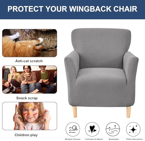 HAOYONG Armchair Slipcover - Stretch Jacquard 1-Piece Removable Washable