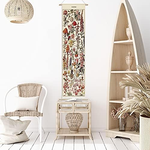 Tegeme Vintage Flower Wall Tapestry 52x13 Inch