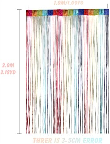 Vidillo Door String Curtain with Glitter Effect