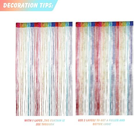 Vidillo Door String Curtain with Glitter Effect
