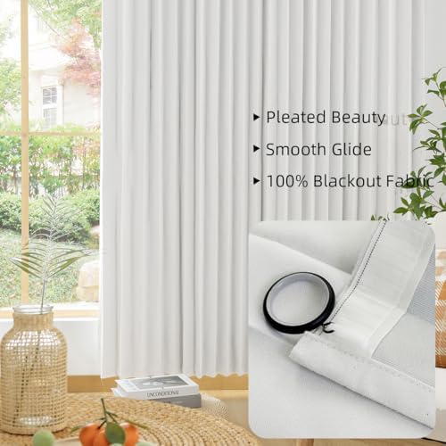 Treatmentex Folding Door Curtains - White 42 x 78 1 Panel