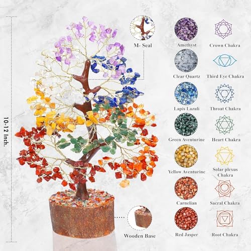 Crocon 7 Chakra Crystal Tree for Women Birthday Gift