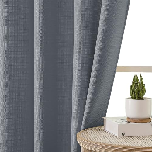 Chyhomenyc Dark Grey 30 Inch Curtains 2PCS
