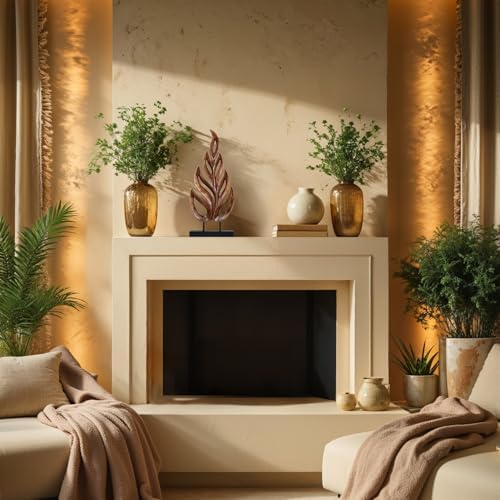 Decozen Hand Carved Wooden Leaf Coffee Table Decor