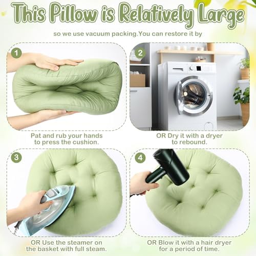 Fumete 12 Pcs Green Floor Cushions for Home and Kids 1