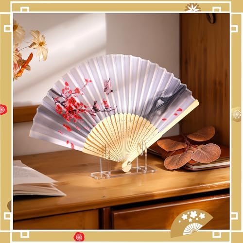 Roowest 2 Pcs Foldable Acrylic Fan Display Stand
