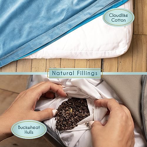 Florensi Meditation Cushion - Velvet Zafu with Buckwheat Fill